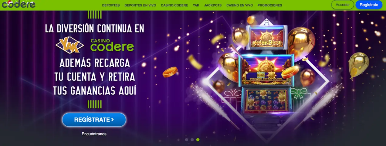 Sitio web de Codere Colombia Codere Colombia